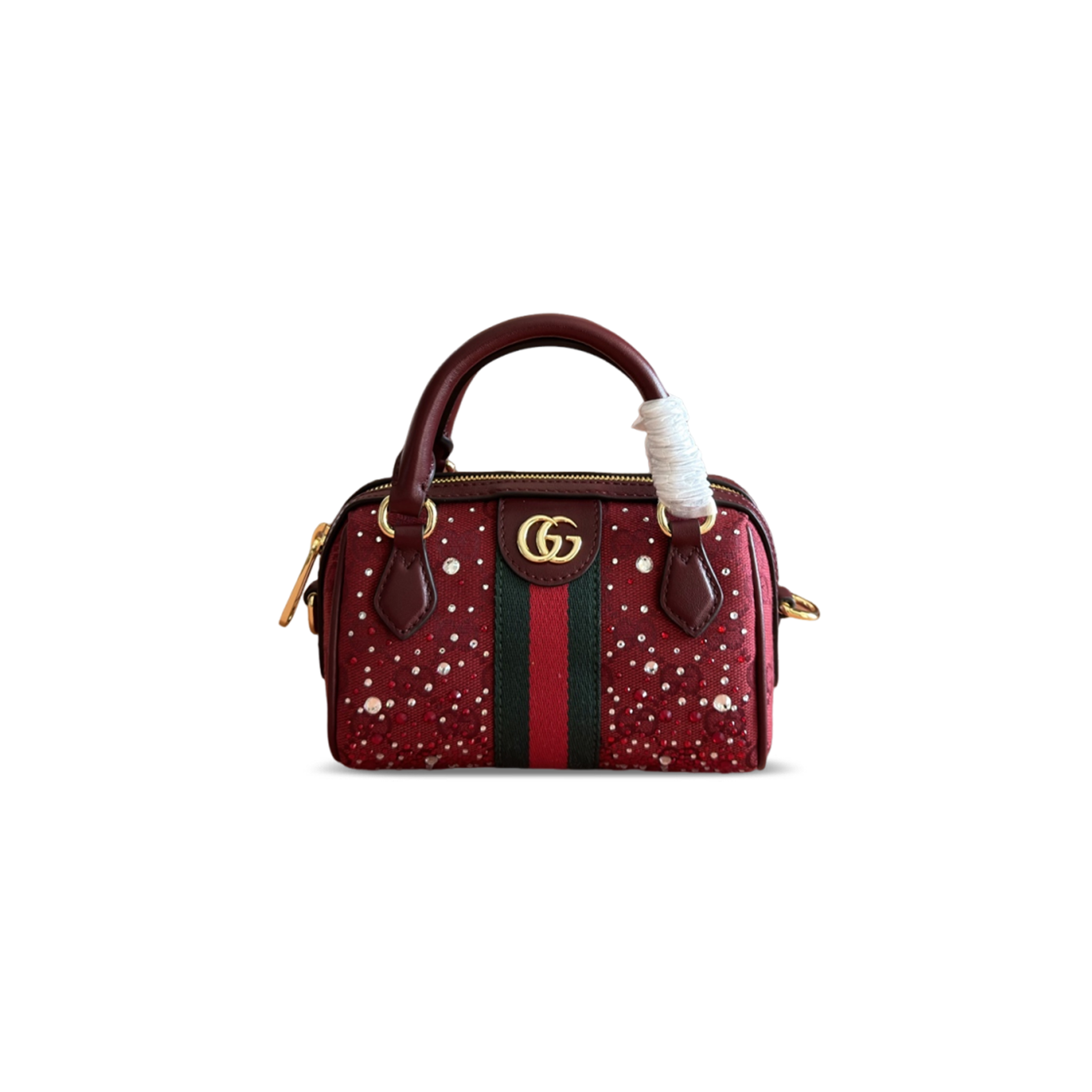 GUCCI OPHIDIA CRYSTALS MINI BOSTON BAG 781490 (16.5*10*9cm)